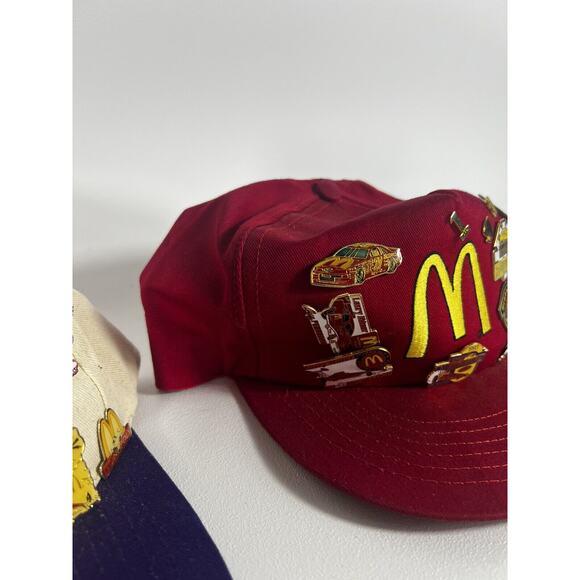 Vntg 1990’s McDonald’s NASCAR Gibbs Racing NHRA Hat W/ 24 Pins Elliott Yates - Picture 5 of 16